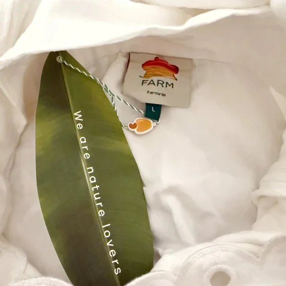 Farm Rio White Midi Dress (Off-White Richelieu) - Picture 3 of 4